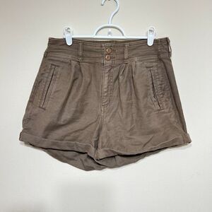 American Eagle Brown Baggy Mom Shorts 8 Women